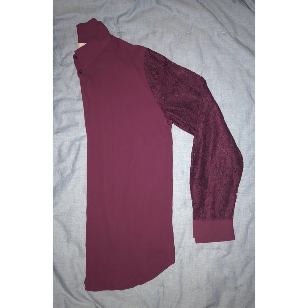 🆕 NWT Loft Purple Blouse Long Sleeve - Picture 4 of 5